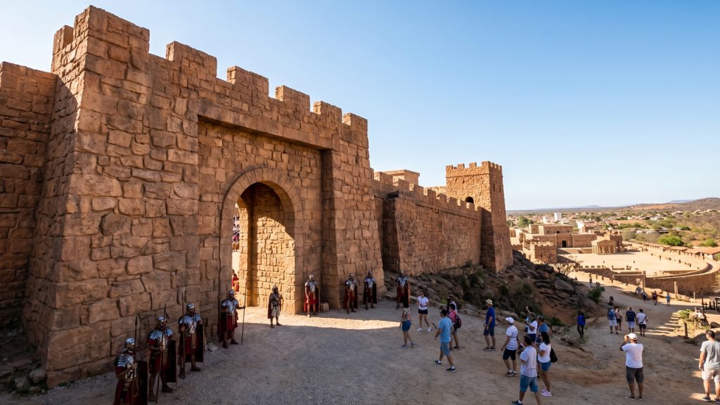 O município no nordeste brasileiro que construiu o maior teatro a céu aberto do mundo com muralhas de pedra e 9 palcos gigantescos