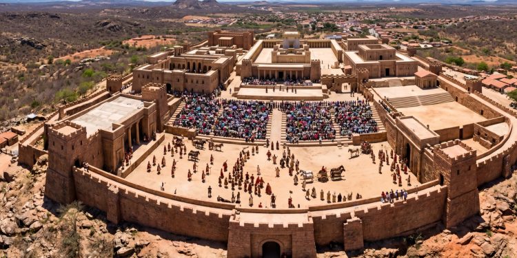 O município no nordeste brasileiro que construiu o maior teatro a céu aberto do mundo com muralhas de pedra e 9 palcos gigantescos