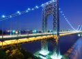 Com 1.450 metros de vão central e 14 faixas, a ponte de Nova York é a travessia suspensa mais movimentada do mundo em tráfego