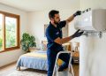 Quanto um profissional cobra para colocar ar-condicionado split em três quartos de uma casa em 2026?