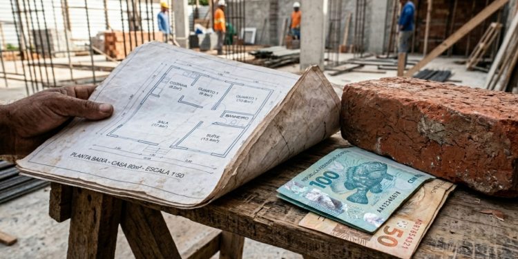 Quanto um mestre de obras e dois pedreiros cobram por mês para erguer uma casa linear de 80 m² em 2026
