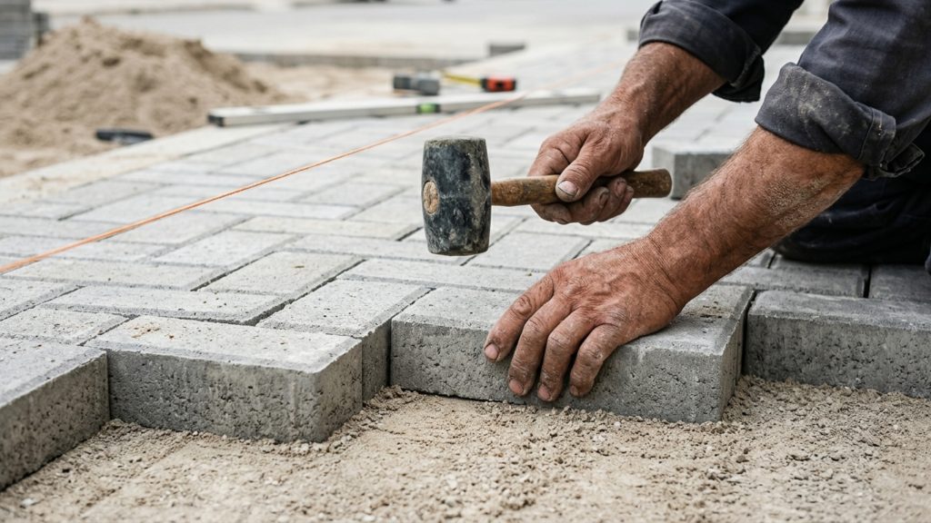 Quanto um calceteiro cobra para pavimentar uma calçada de 12 metros com blocos intertravados em 2026