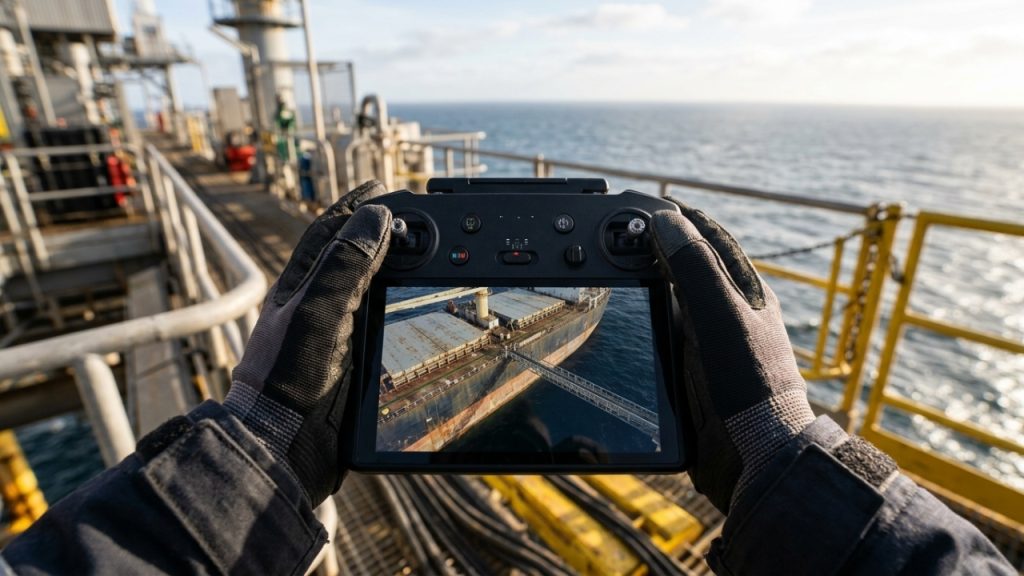 O guardião da integridade offshore que opera drones de ultrassom para evitar desastres ambientais sem precisar desembarcar do navio
