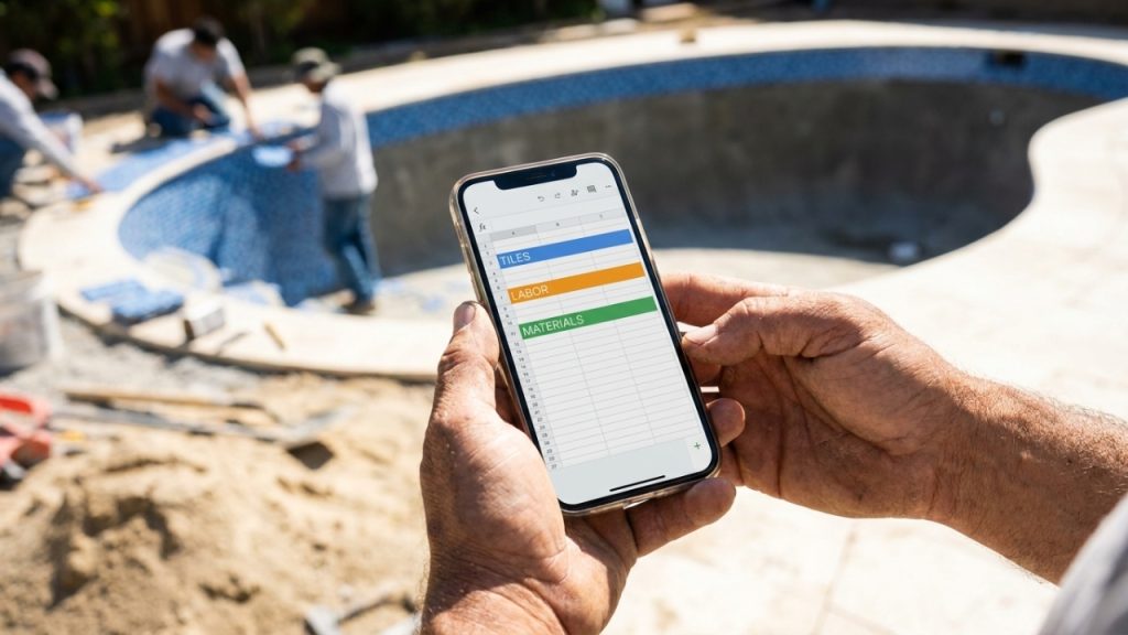 Quanto um ladrilhador cobra para revestir uma piscina de 15 metros quadrados com pastilha em 2026?