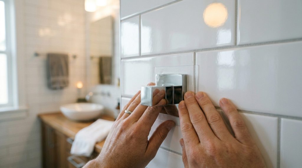 Nem furadeira que estoura o cano, nem prego torto na parede: a tecnologia das fitas de nano gel que seguram móveis pesados sem danificar a pintura