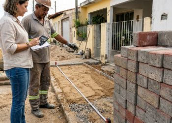 Quanto um calceteiro cobra para pavimentar uma calçada de 12 metros com blocos intertravados em 2026