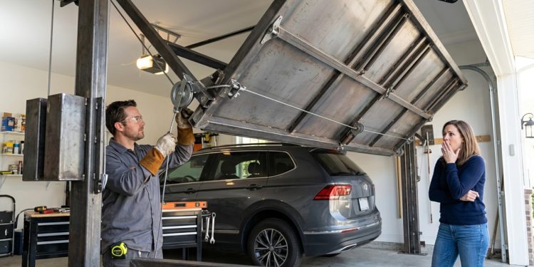 Quanto um serralheiro cobra para fabricar e instalar um portão basculante de garagem de 3 metros em 2026?