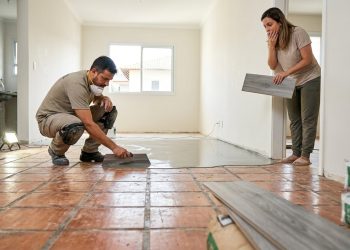 Quanto um instalador cobra para colocar piso vinílico em um apartamento de 50 m² sem quebrar a cerâmica antiga em 2026?