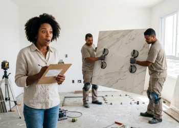 Quanto um azulejista cobra para assentar porcelanato de grande formato em uma sala de 35 m² em 2026?