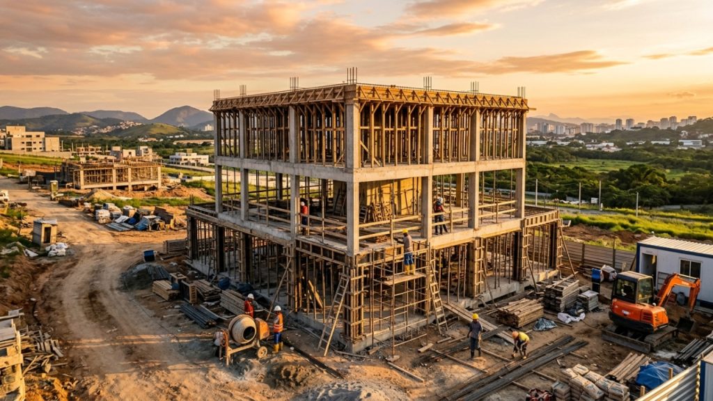 Quanto um mestre de obras, um carpinteiro de fôrmas e um armador de ferro cobram para erguer a estrutura de uma casa em 2026?