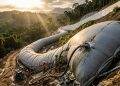 Construção rápida de canais com fôrmas de tecido