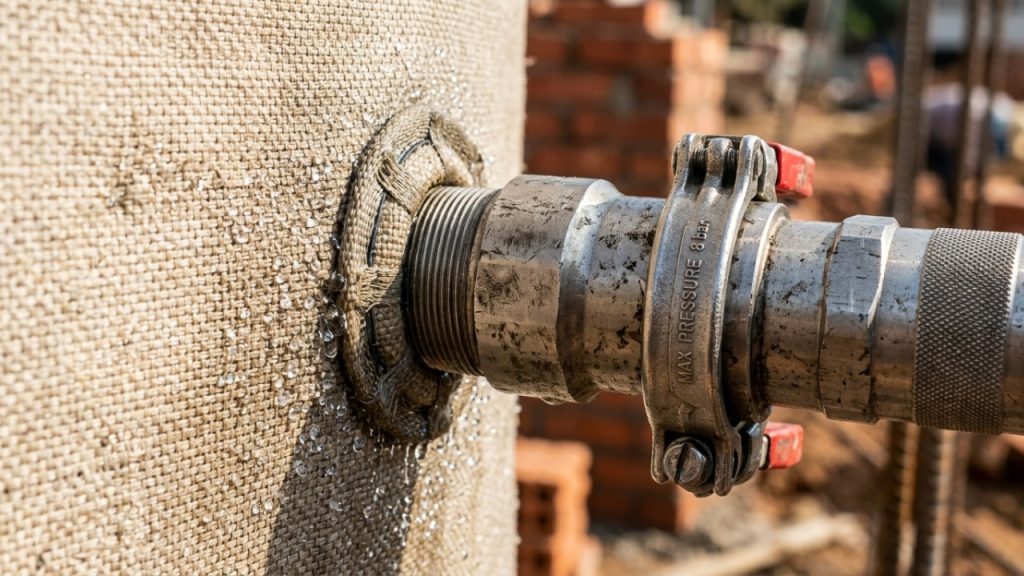 Construção rápida de canais com fôrmas de tecido
