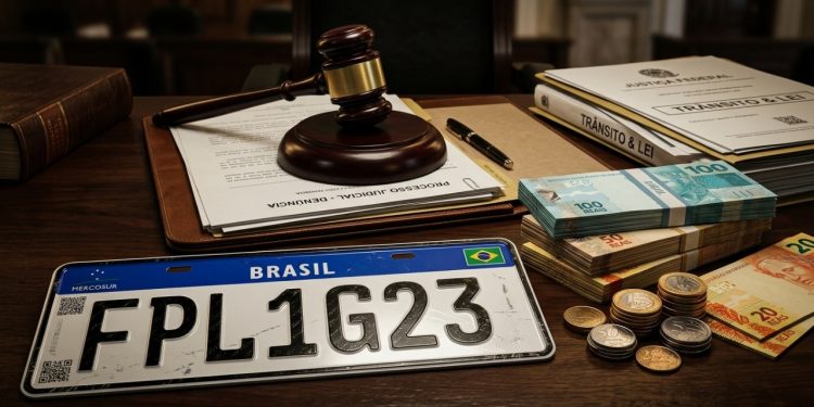 A lei da placa Mercosul