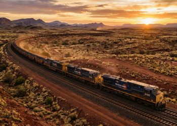 O sistema ferroviário autônomo da Rio Tinto em Pilbara