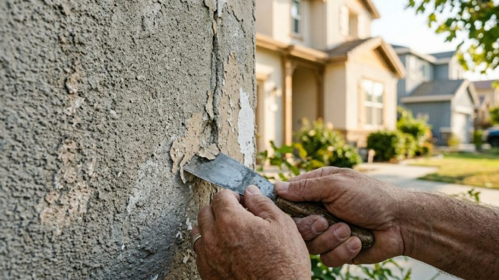 Custos para lixar e pintar a fachada de uma casa de dois andares