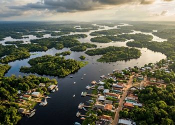 A fascinante cidade brasileira cercada pelo maior arquipélago fluvial do planeta com 400 ilhas formadas nas águas escuras da floresta