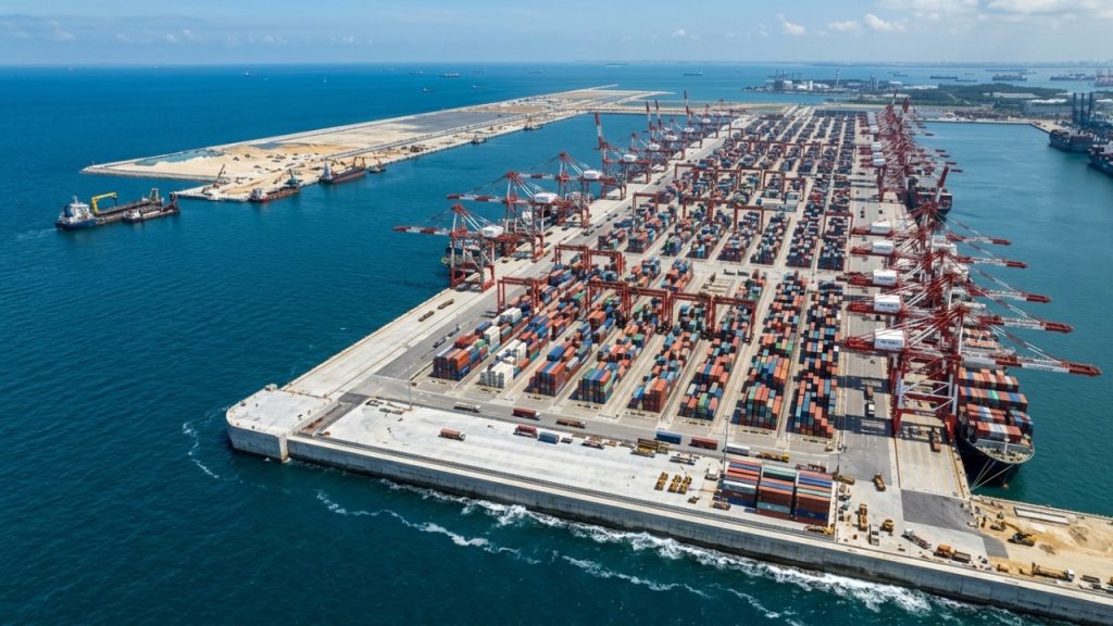 A engenharia naval e a construção comercial do Porto de Tuas