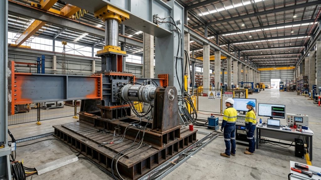 Cilindro com esferas de aço que dissipa energia de terremotos