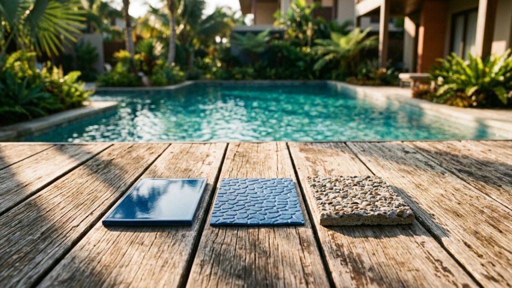 Comparação de tipos de piscina por material e custo por metro quadrado