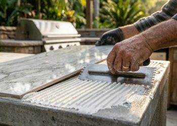 Quanto um azulejista cobra para revestir uma área gourmet de 15 m² com porcelanato em 2026?
