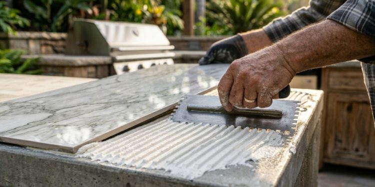 Quanto um azulejista cobra para revestir uma área gourmet de 15 m² com porcelanato em 2026?
