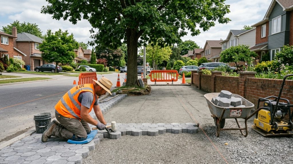 Quanto um pedreiro cobra para pavimentar uma calçada de 12 metros com bloco intertravado em 2026?