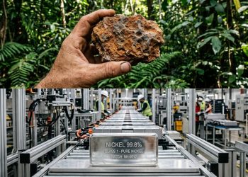 Mineradores encontraram toneladas de níquel de alta pureza perto do solo