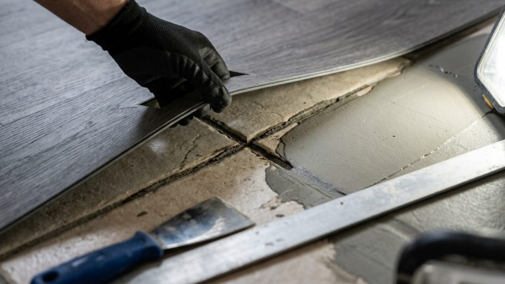 Quanto um instalador cobra para colocar piso vinílico em um apartamento de 50 m² sem quebrar a cerâmica antiga em 2026?