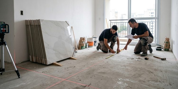 Quanto um profissional cobra para aplicar cimento queimado em uma área interna de 40 m² em 2026?