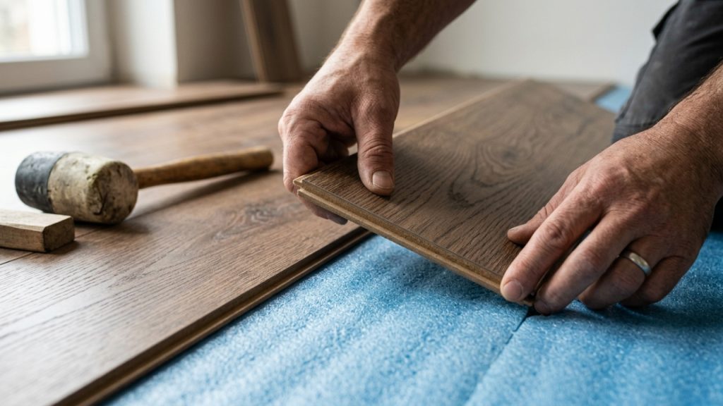 Quanto um instalador cobra para colocar piso laminado sobre a cerâmica antiga em 3 quartos médios em 2026?