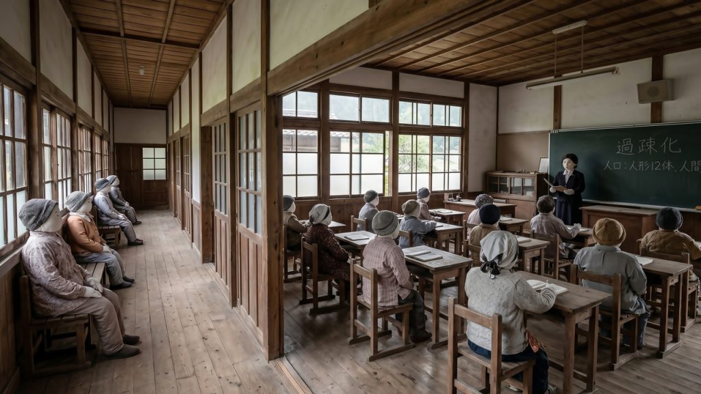 O melancólico vilarejo no Japão onde uma única moradora substituiu toda a população humana morta por 350 bonecos em tamanho real
