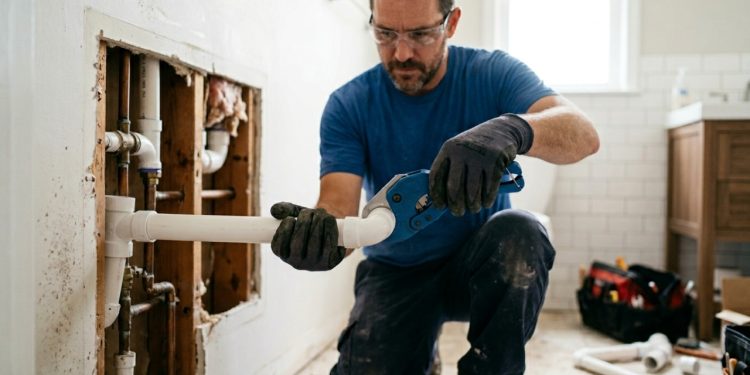 Quanto um encanador cobra para quebrar e refazer toda a tubulação de um banheiro de 6 m² em 2026?
