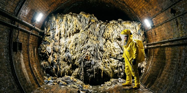 A repulsiva e sufocante profissão que paga milhares de euros para destruir blocos de gordura gigantes nos esgotos de Londres