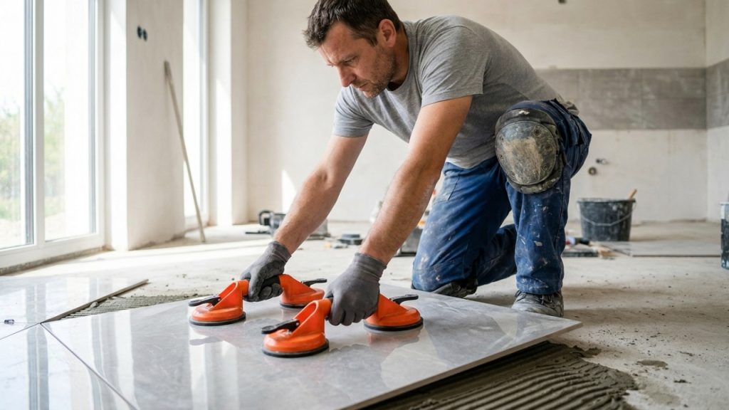 Quanto um azulejista cobra para assentar porcelanato de grande formato em uma sala de 40 m² em 2026?