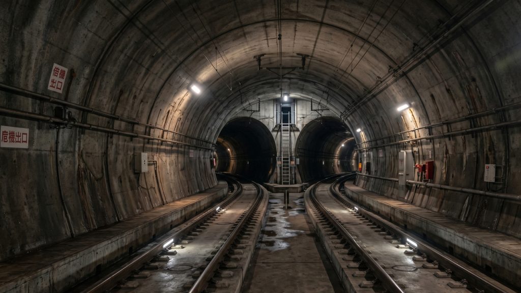 O claustrofóbico túnel japonês mergulhado a 240 metros de profundidade que injeta e expulsa 20 toneladas de água por minuto para impedir o afogamento de trens