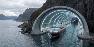 O colossal projeto norueguês para escavar o primeiro túnel de navios do mundo furando uma montanha maciça de 300 metros de altura