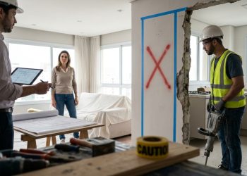 Quanto um pedreiro cobra para demolir uma parede e integrar sala e cozinha em um apartamento de 70 m² em 2026?