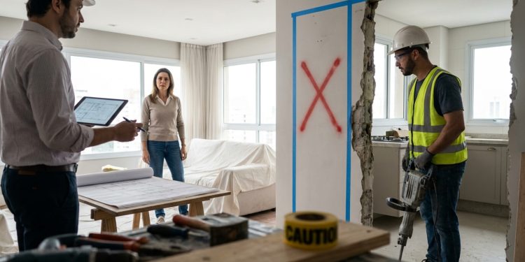 Quanto um pedreiro cobra para demolir uma parede e integrar sala e cozinha em um apartamento de 70 m² em 2026?
