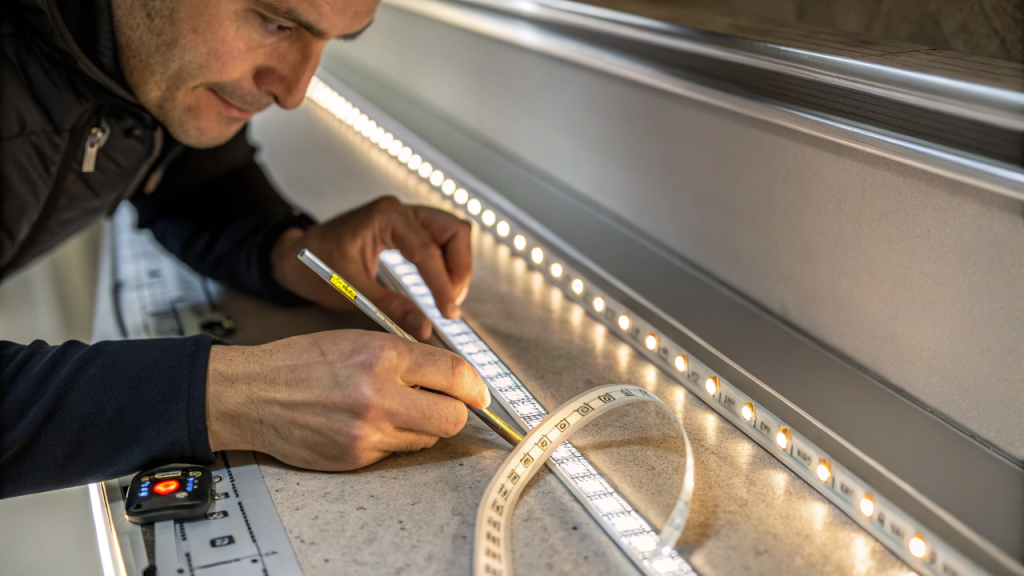 Não é sanca rebaixada, nem lustre pendente: o perfil de LED invisível que rasga o teto do apartamento e cria um cenário de novela