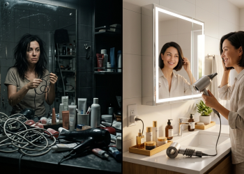 Instale armário com espelho e iluminação no banheiro e veja quanto custa modernizar sua rotina gastando pouco