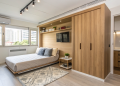 Este estúdio de 30 metros quadrados parece gigante, tem cama invisível e cozinha embutida para morar no centro com um luxo absurdo