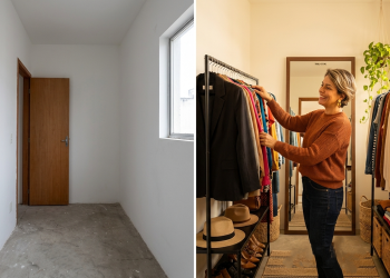 Monte um closet aberto com araras e veja quanto custa organizar seu quarto gastando pouco e sem móveis planejados