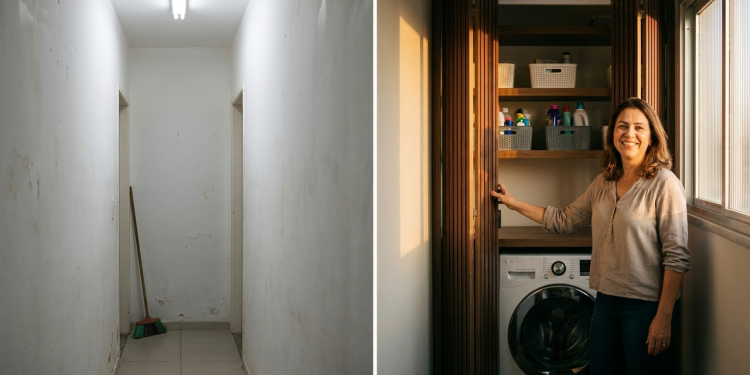 Quanto custa criar uma lavanderia oculta e aproveitar melhor cada espaço da casa