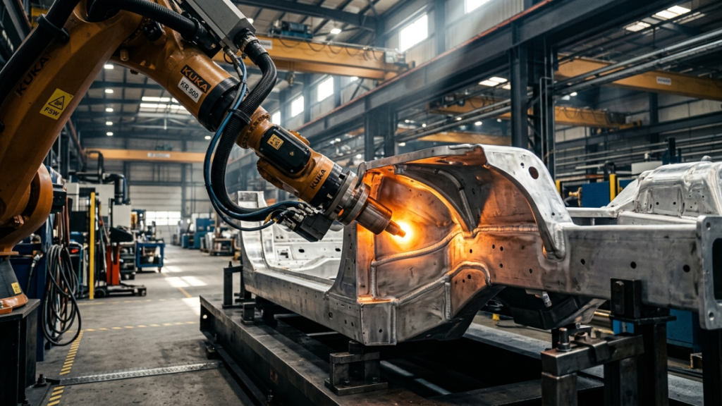 Nem emendas frágeis, nem soldas simples, a técnica automotiva de fusão por fricção que une blocos espessos de alumínio e magnésio para criar estruturas ultraleves e resistentes