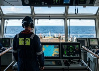 O navio petroleiro que contraria a fúria das tempestades e fica perfeitamente imóvel sobre ondas de 10 metros para perfurar o fundo do oceano