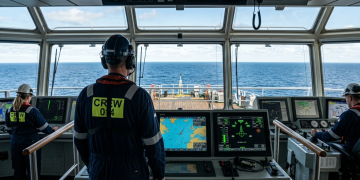 O navio petroleiro que contraria a fúria das tempestades e fica perfeitamente imóvel sobre ondas de 10 metros para perfurar o fundo do oceano