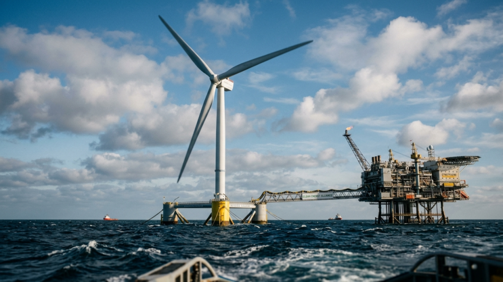 Como turbinas eólicas flutuantes estão transformando plataformas de petróleo com energia limpa