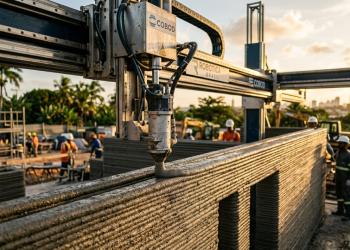 Construção 3D com robôs: como a impressão de casas está revolucionando a engenharia civil