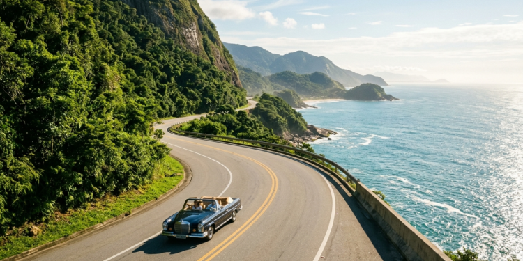 A Highway do Sol na Rio-Santos BR-101 e o turismo cênico entre Rio de Janeiro e São Paulo