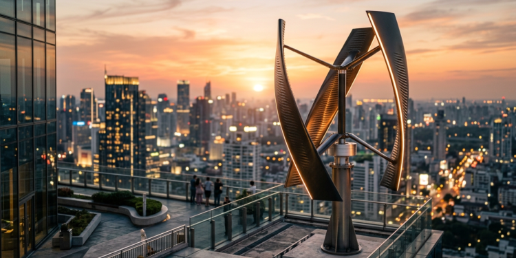 Como turbinas de eixo vertical geram energia em áreas urbanas com vento irregular